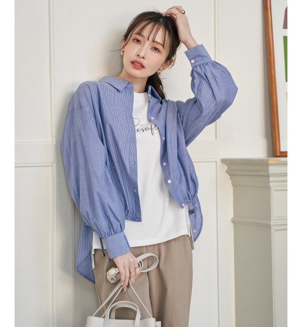 ikka「【雑誌InRed4月号掲載】ドロストロングテールシャツ【親子コーデ】」|シャツ・ブラウス|