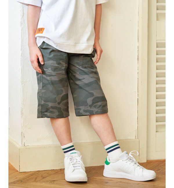 ikka kids「軽量リップ6.5分丈パンツ（120~160cm）」|その他|ダークオリーブ