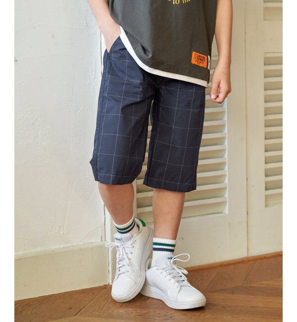 ikka kids「軽量リップ6.5分丈パンツ（120~160cm）」|その他|ネイビーブルー