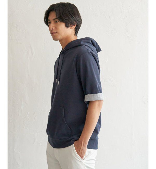 ikka「【雑誌MonoMax4月号掲載】GOKU楽冷感2WAYパーカ「小泉孝太郎さん着用モデル」」|Tシャツ・カットソー|