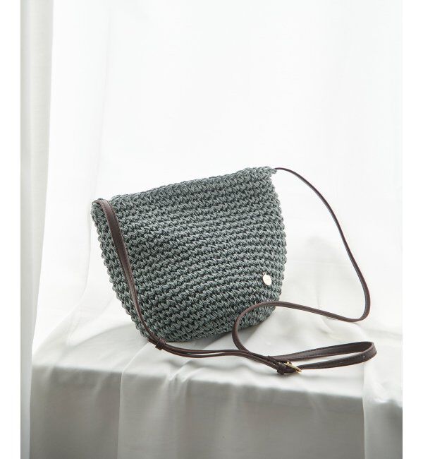 ikka「雑材こま編み2WAYショルダーバッグ」|その他|ブルー