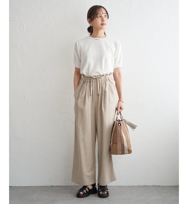 ikka「幾何学ジャカード半袖プルオーバー」|その他|