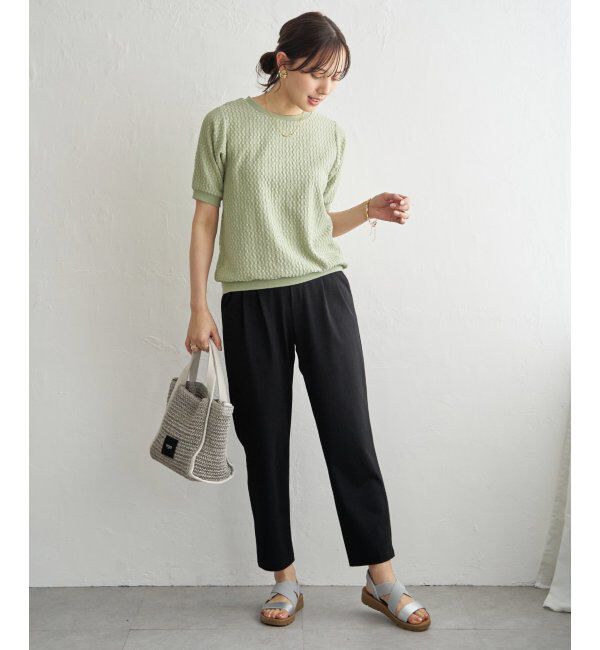 ikka「幾何学ジャカード半袖プルオーバー」|その他|