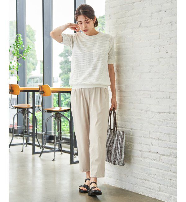 ikka「幾何学ジャカード半袖プルオーバー」|その他|