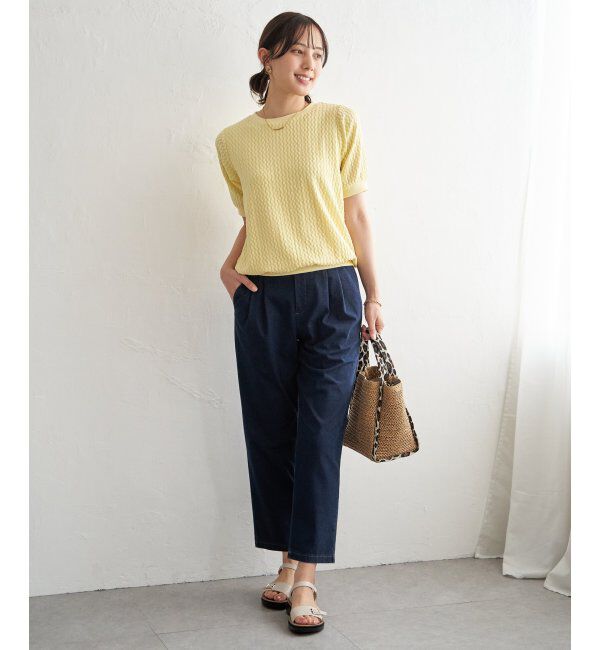 ikka「幾何学ジャカード半袖プルオーバー」|その他|