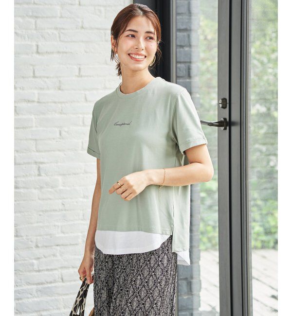 ikka「【接触冷感】鹿の子裾レイヤードプルオーバー」|その他|