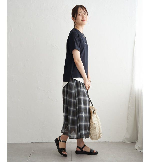 ikka「【接触冷感】鹿の子裾レイヤードプルオーバー」|その他|