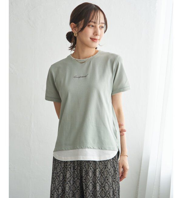 ikka「【接触冷感】鹿の子裾レイヤードプルオーバー」|その他|