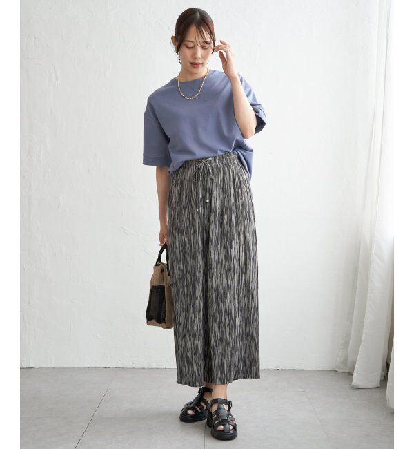 ikka「冷感スウェットライク半袖プルオーバー」|Tシャツ・カットソー|