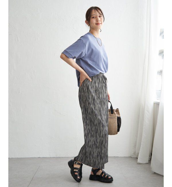 ikka「冷感スウェットライク半袖プルオーバー」|Tシャツ・カットソー|