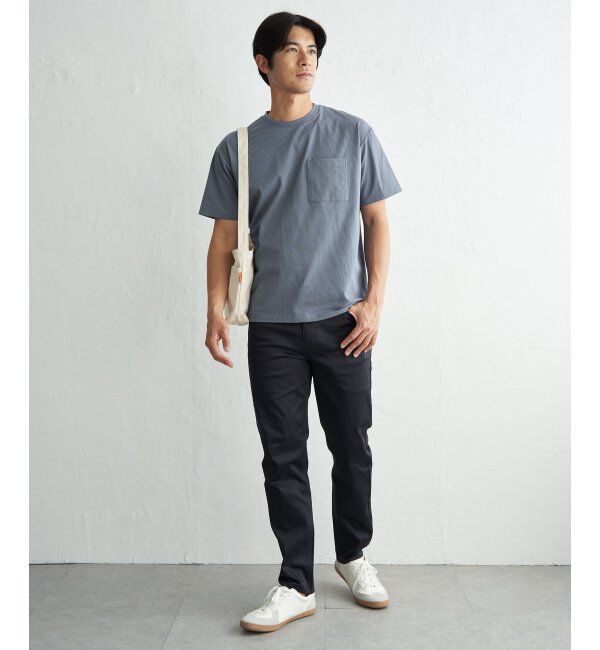 ikka「冷感DRYサッカーポケットTシャツ」|Tシャツ・カットソー|