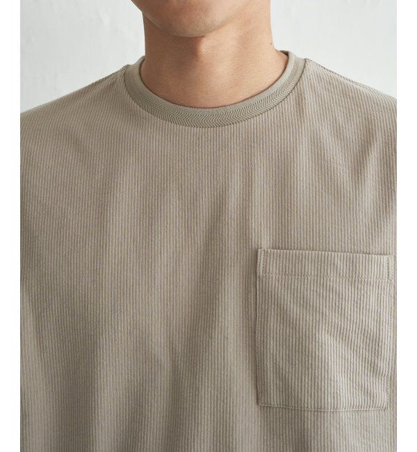 ikka「冷感DRYサッカーポケットTシャツ」|Tシャツ・カットソー|