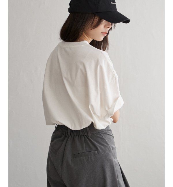 VENCE share style「綿天竺フラワープリントTシャツ」|Tシャツ・カットソー|