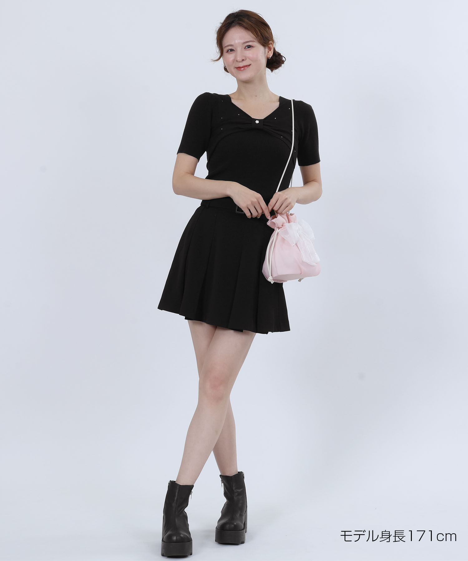 MARY QUANT「フロントリボンニット プルオーバー」|ニット・セーター|