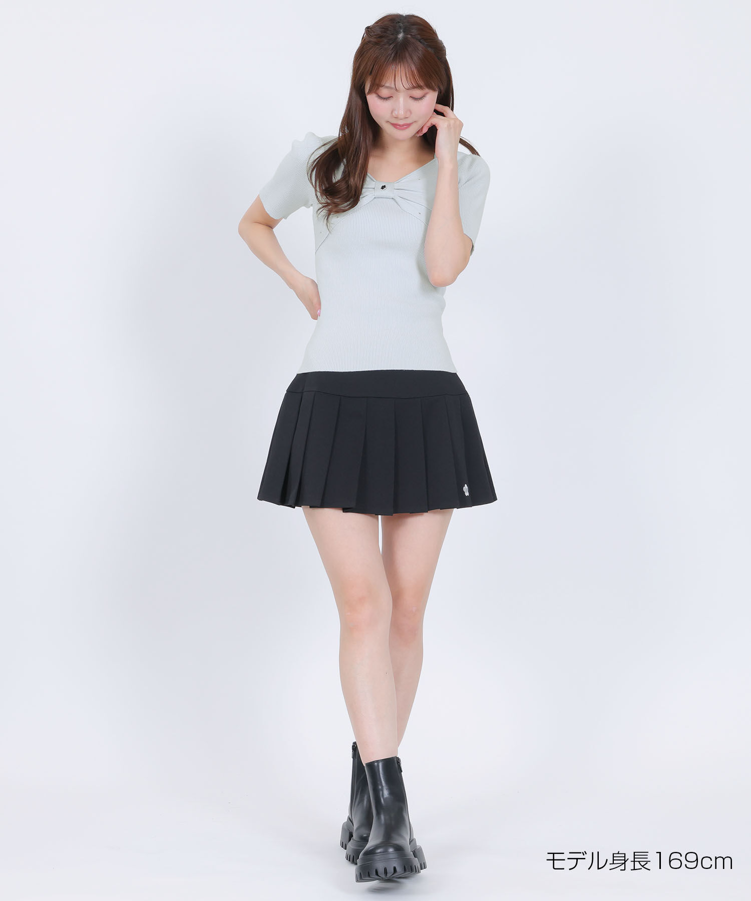 MARY QUANT「フロントリボンニット プルオーバー」|ニット・セーター|