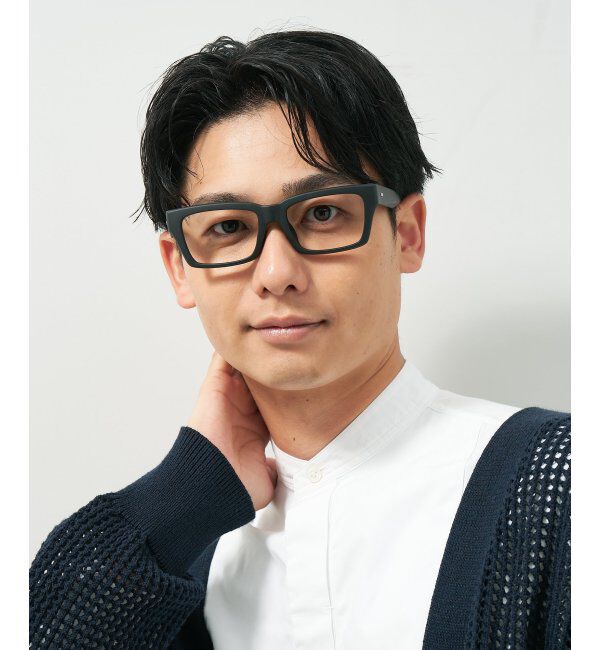  「ウェリントン型メガネ｜黒縁フレーム｜太縁フレーム｜Zoff｜BRIGADE レンズ交換券付」|メガネ|