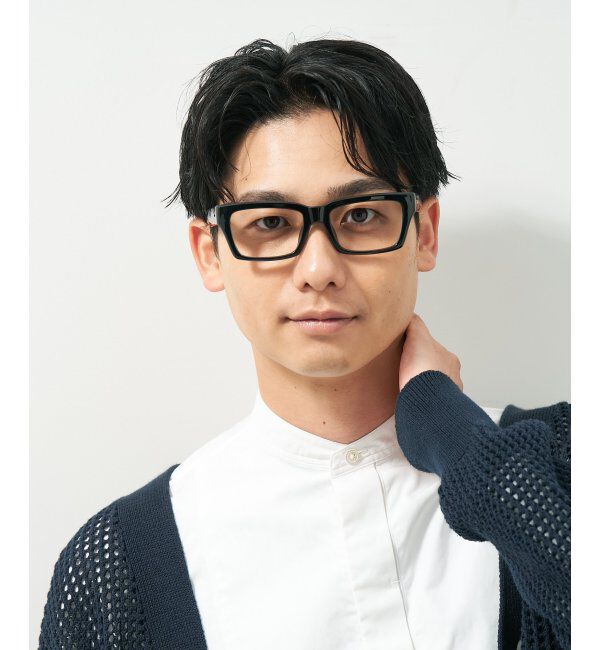  「ウェリントン型メガネ｜黒縁フレーム｜太縁フレーム｜Zoff｜BRIGADE レンズ交換券付」|メガネ|