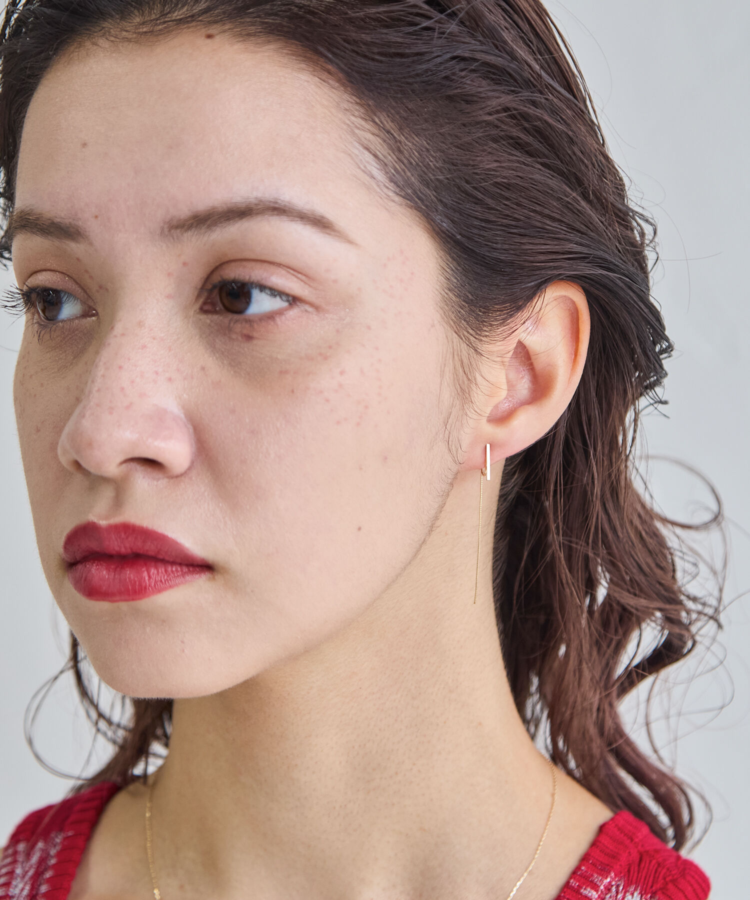 JUPITER「【K10】バー＆チェーンイヤリング」|イヤリング|