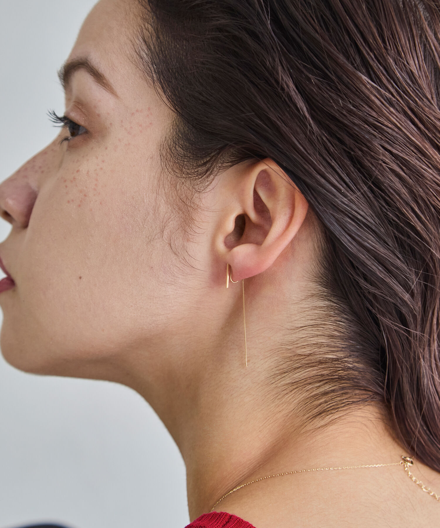 JUPITER「【K10】バー＆チェーンイヤリング」|イヤリング|