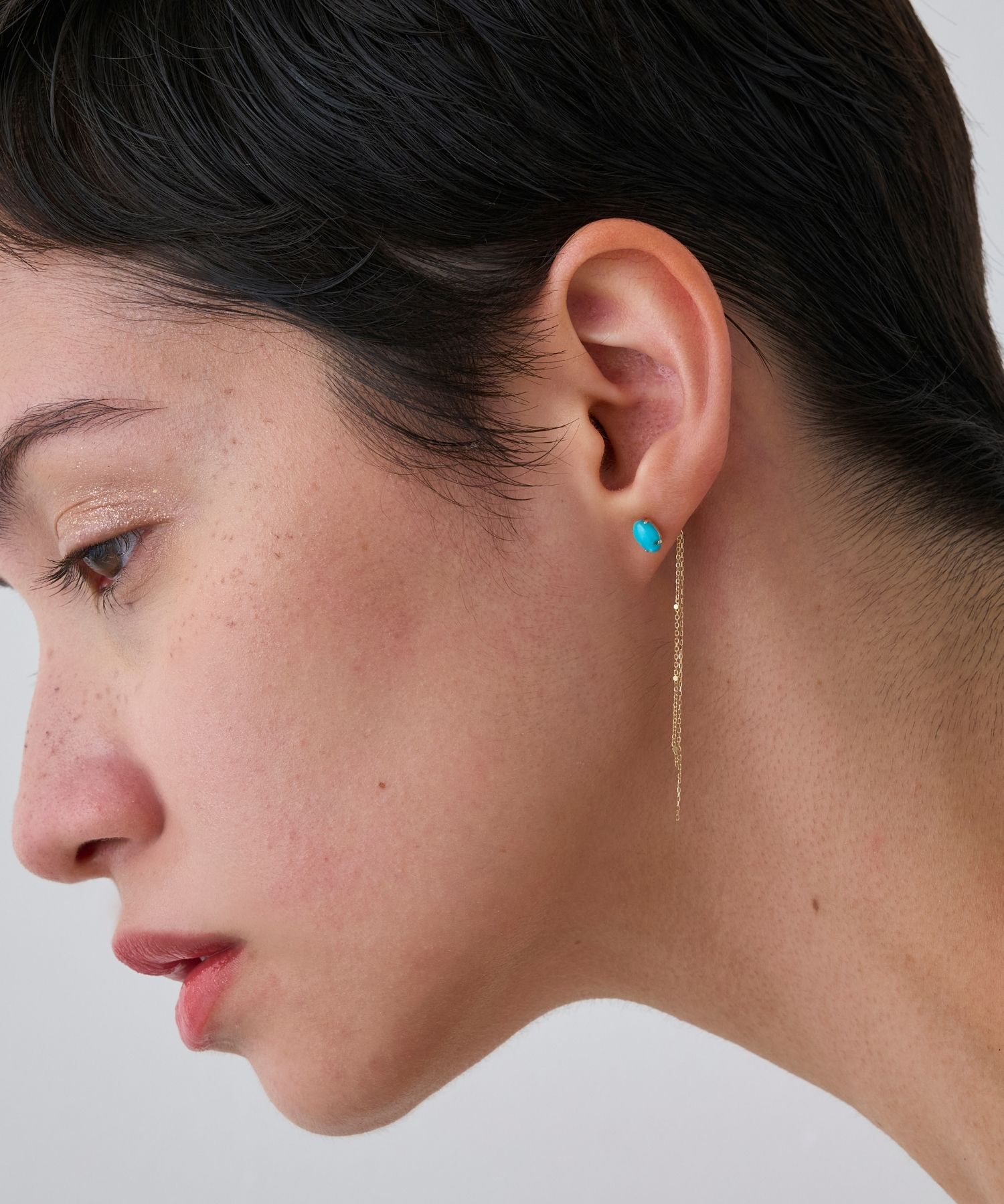 JUPITER「【K10】シャーベットカラー天然石ピアス/ターコイズ」|ピアス|