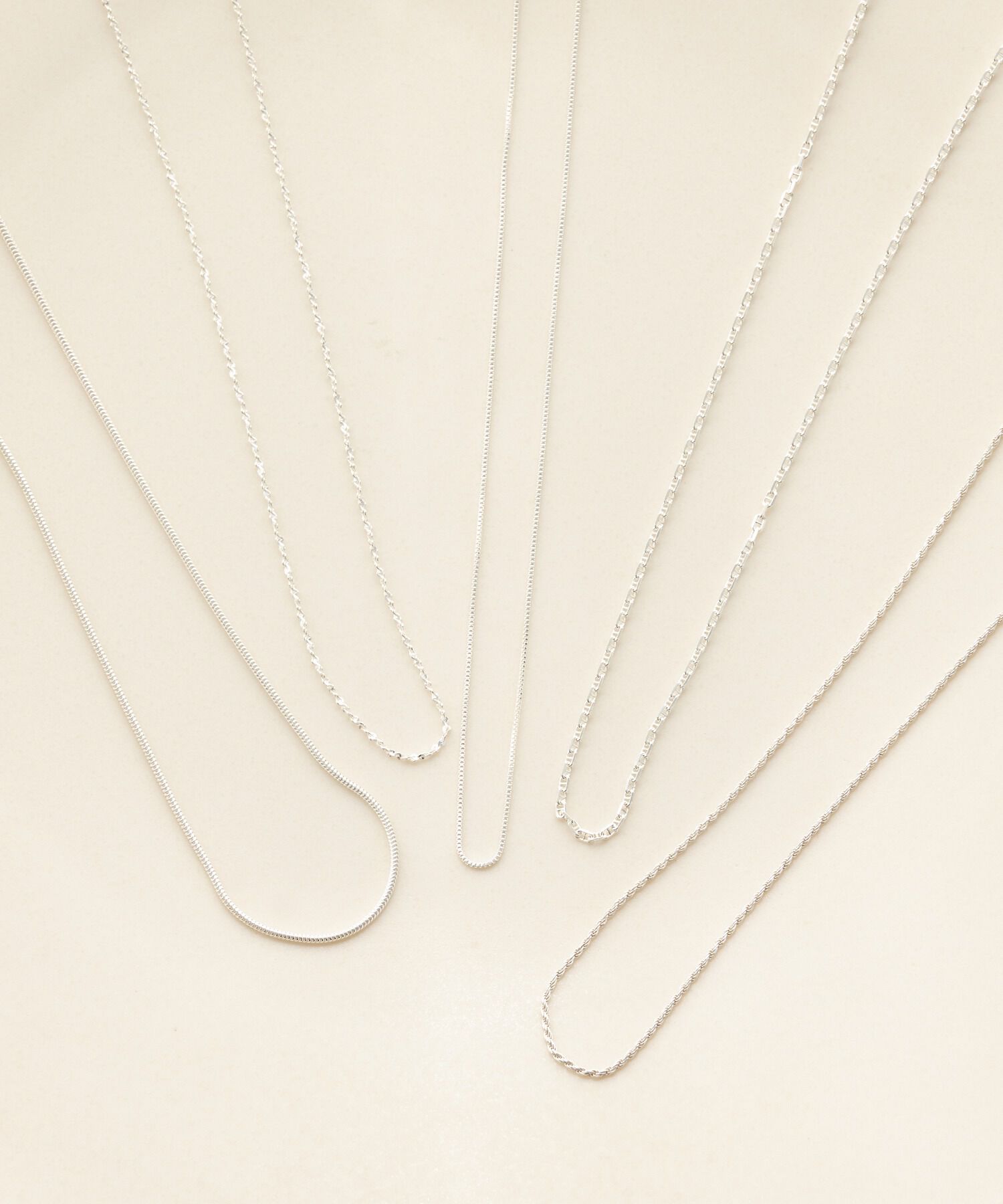 Phoebe「【SV925】シルキーシャインベネチアンチェーンネックレス/40cm」|ネックレス|