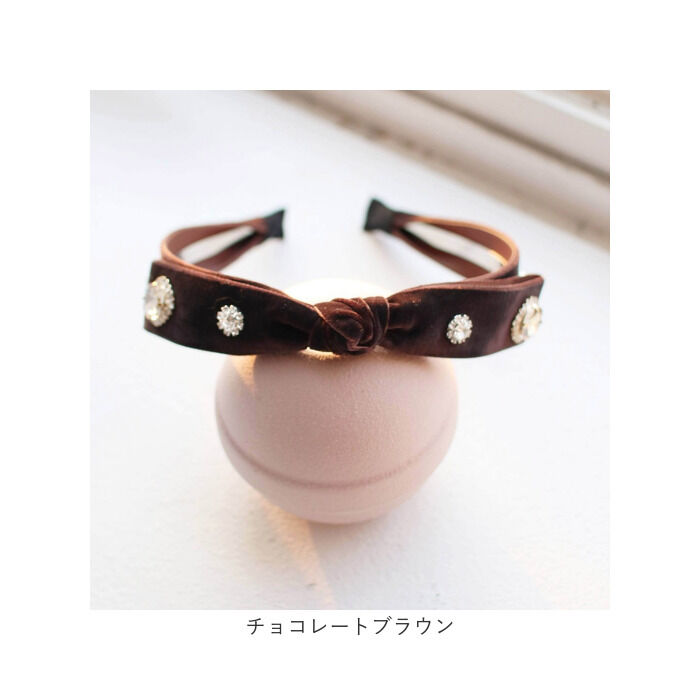 BACKYARD FAMILY「Rora カチューシャ 通販 リボン パール キラキラ 48502102 髪飾り ヘッドドレス」|その他|