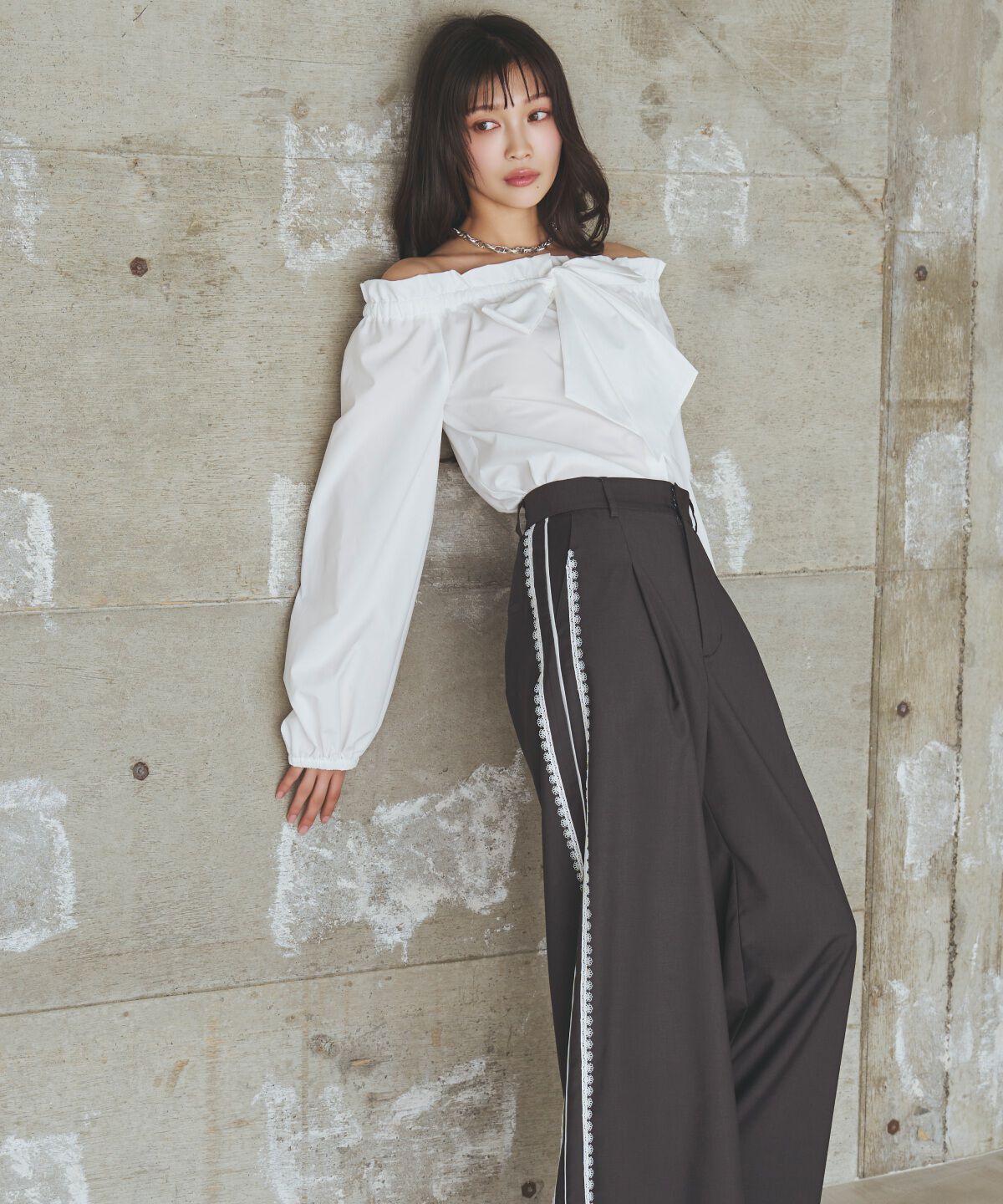 アンドクチュール「サイドレースラインパンツ」|その他|