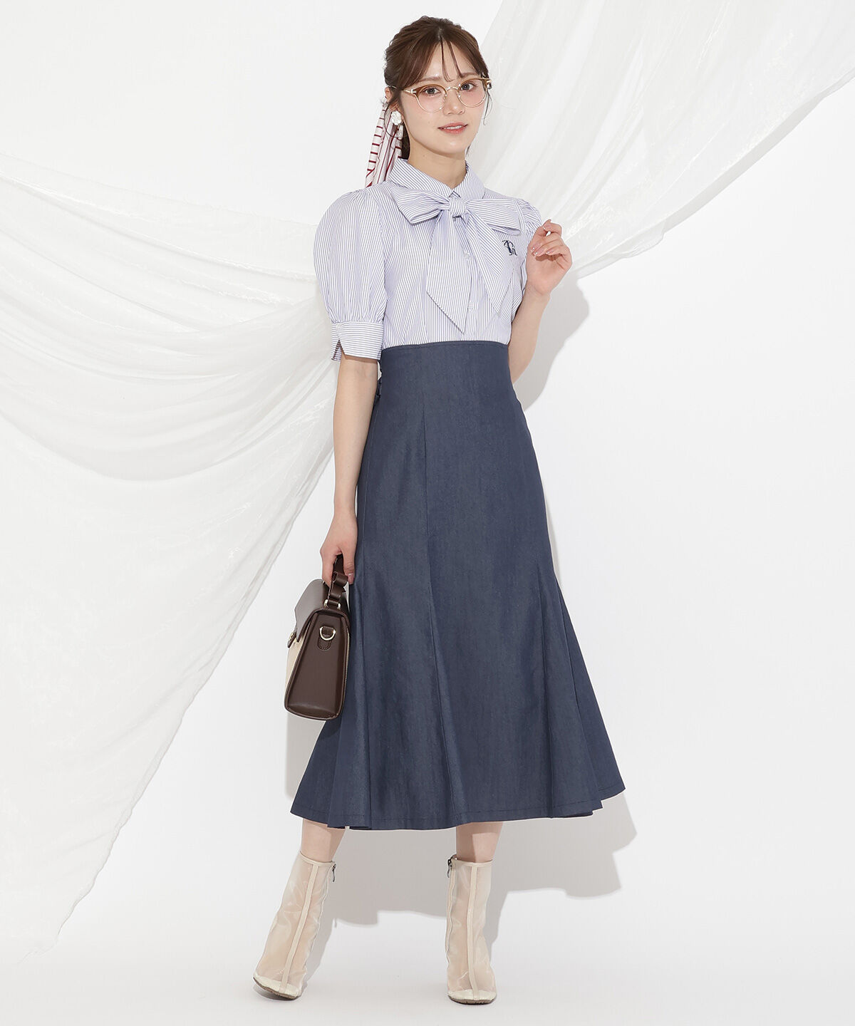 WILLSELECTION「バックリボンハイウエストフレアスカート」|フレア|