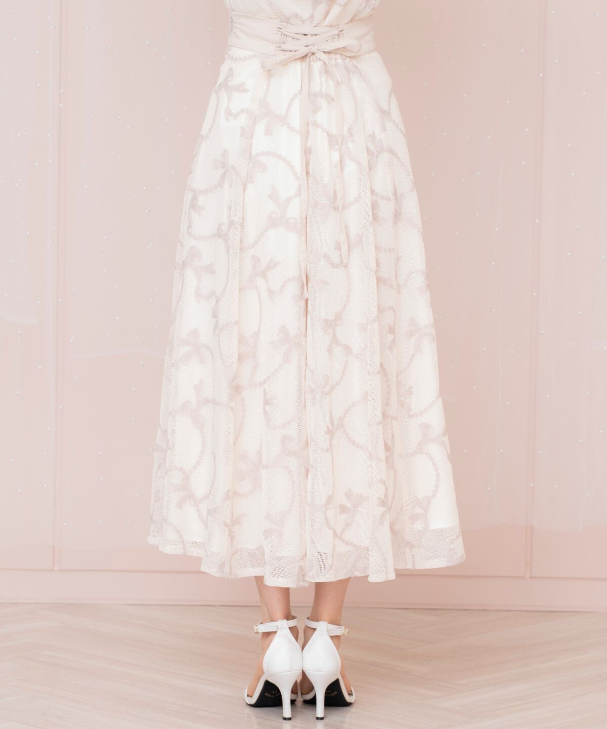 WILLSELECTION「リボンレーススカート」|フレア|