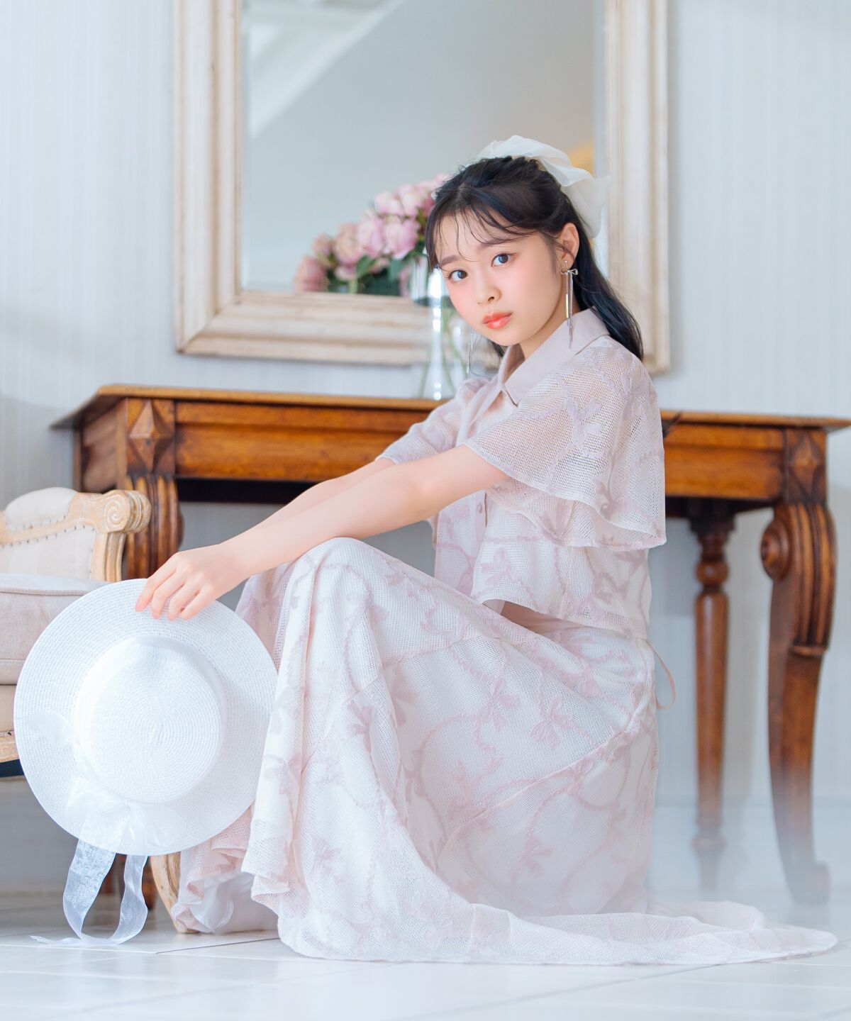 WILLSELECTION「リボンレーススカート」|フレア|