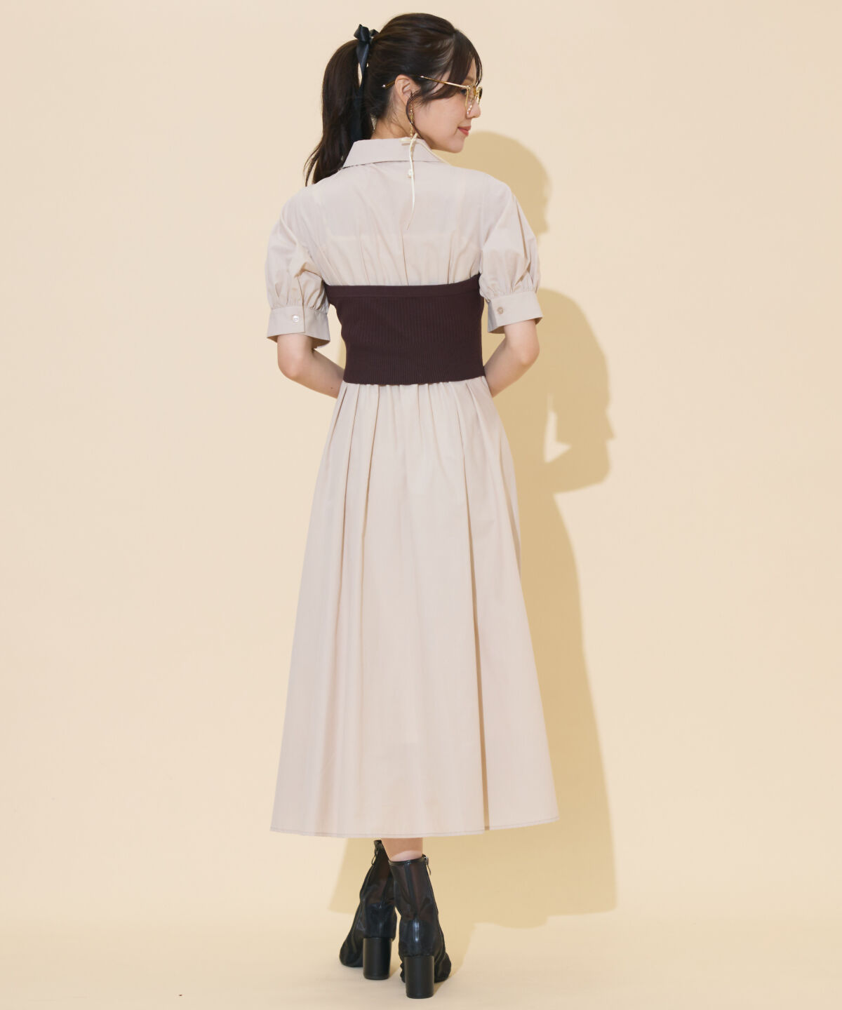 WILLSELECTION「ビスチェレイヤードタックシャツワンピース」|ワンピース|