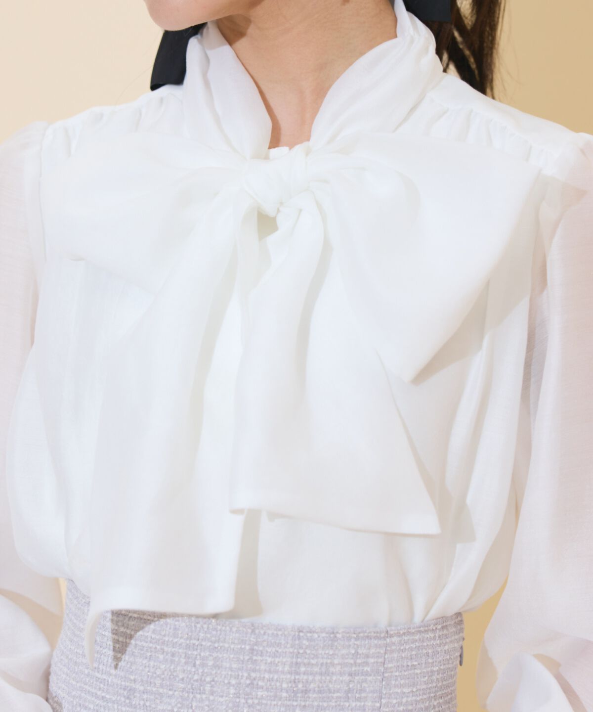 WILLSELECTION「ボリュームリボンタイブラウス」|シャツ・ブラウス|
