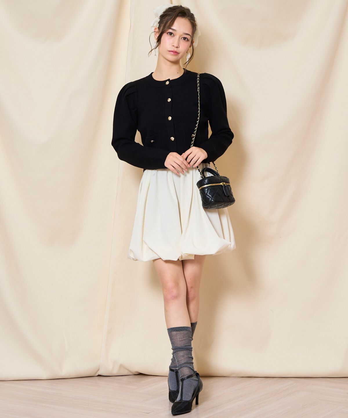 WILLSELECTION「バルーンミニスカート」|フレア|オフ