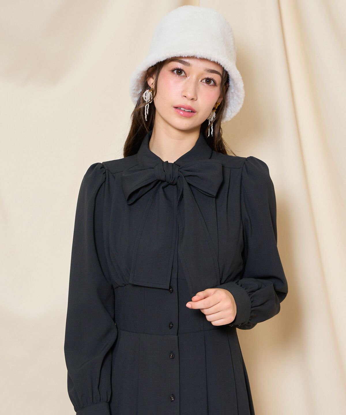 WILLSELECTION「リボンタイコルセットシャツワンピース」|ワンピース|