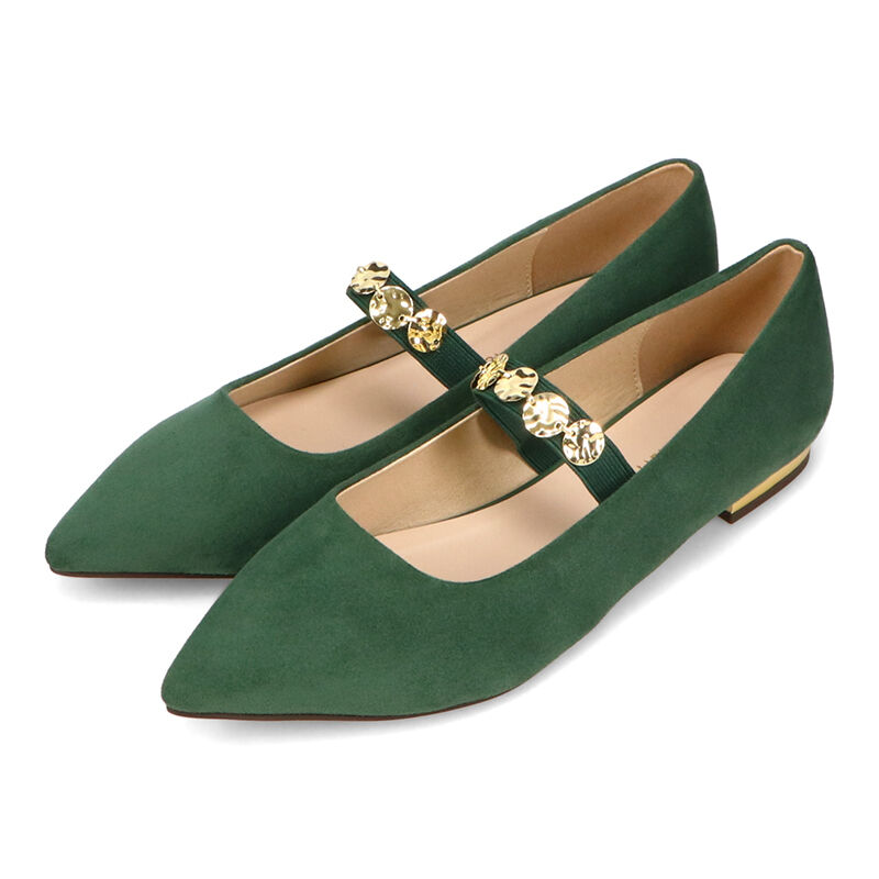 ORiental TRaffic「コインモチーフ ストラップパンプス /51308 ヒール1.8ｃｍ フラット」|パンプス|