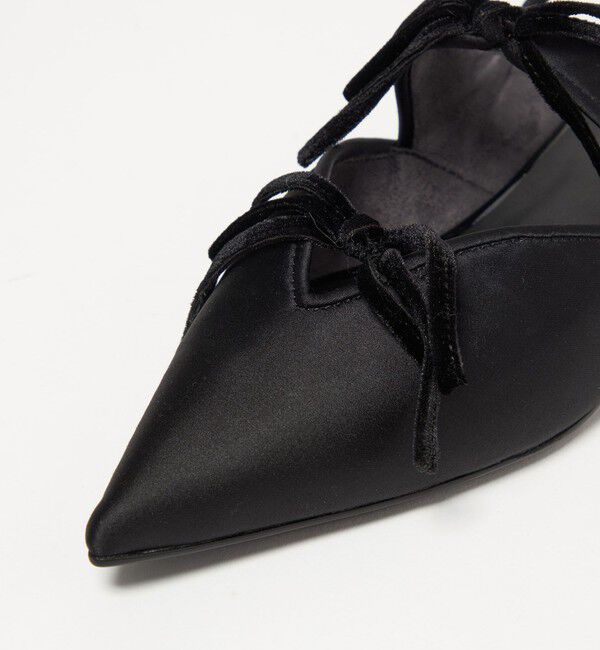 SY UNITED ARROWS「＜SY＞ポインテッド リボン バックベルト フラット15&uarr;」|パンプス|