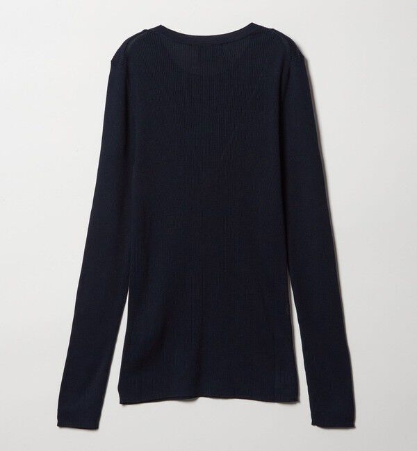 UNITED ARROWS「シルク リブ クルーネック ニット」|ニット・セーター|