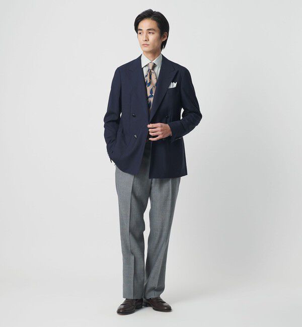 UNITED ARROWS「ウール モヘヤ 4ボタン ダブルブレストブレザー S‐MODEL」|テーラードジャケット|