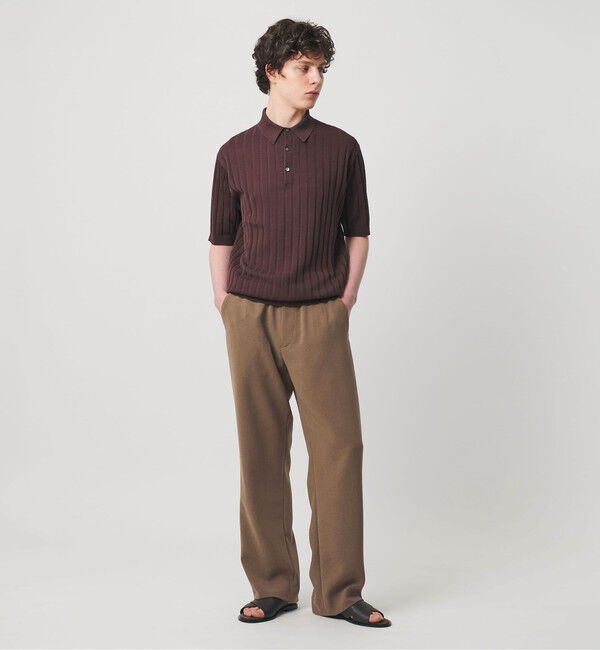 UNITED ARROWS「ポリエステルサブレ モダンストレート イージーパンツ」|スラックス|