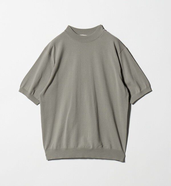 UNITED ARROWS「ショートスリーブ モックネック ニットTシャツ UA COZY ウォッシャブル 抗菌防臭」|Tシャツ・カットソー|