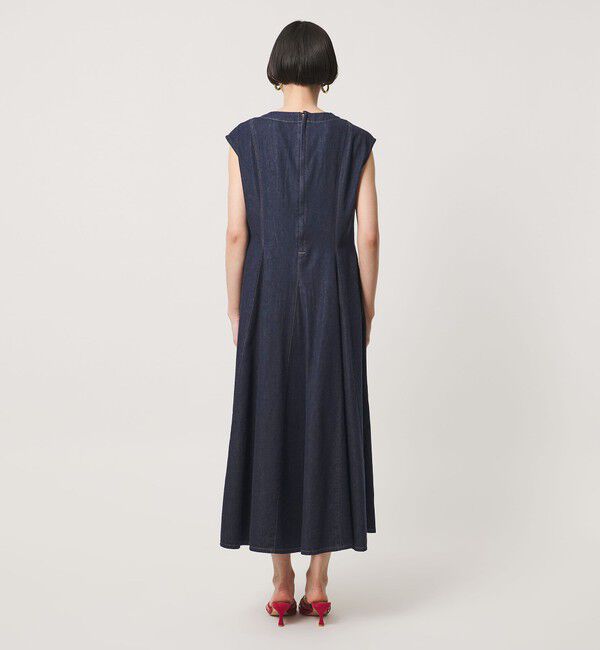 UNITED ARROWS「ステッチ Vネック デニムワンピース」|ワンピース|