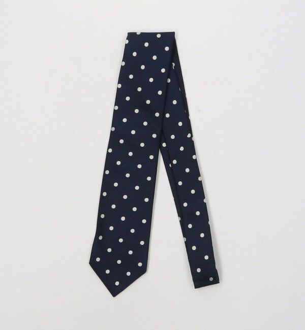 UNITED ARROWS green label relaxing「＜partitura＞8.0cm ドット1 ネクタイ」|ネクタイ・蝶ネクタイ|NAVY