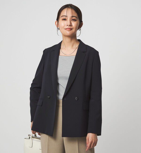 UNITED ARROWS green label relaxing「［size SHORTあり］パウドレ ダブル ジャケット ウォッシャブル ストレッチ」|テーラードジャケット|