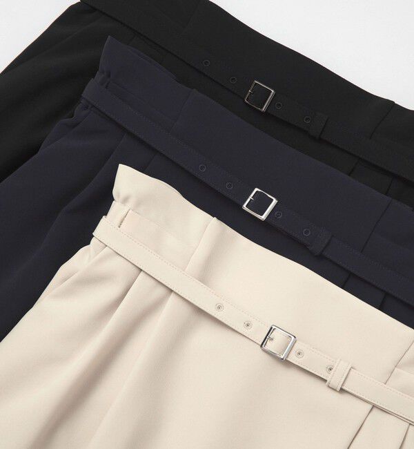 UNITED ARROWS green label relaxing「［size SHORTあり］パウドレ ベルト付き タイト スカート ウォッシャブル ストレッチ」|タイト|