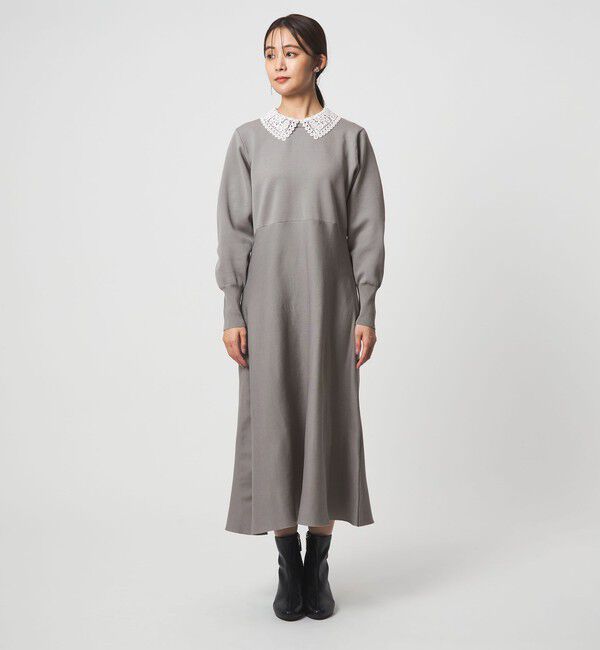 UNITED ARROWS green label relaxing「エリレース 2WAY ニット ワンピース ウォッシャブル」|ワンピース|