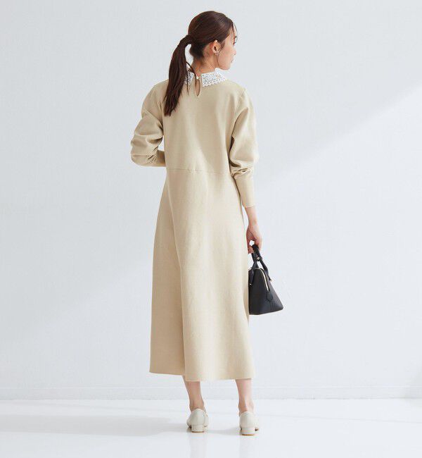 UNITED ARROWS green label relaxing「エリレース 2WAY ニット ワンピース ウォッシャブル」|ワンピース|