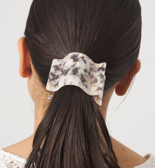 UNITED ARROWS green label relaxing「【WEB限定】スクエアマーブル ヘアクリップ」|ヘアバンド|