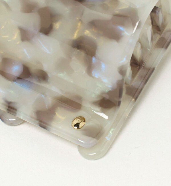 UNITED ARROWS green label relaxing「【WEB限定】スクエアマーブル ヘアクリップ」|ヘアバンド|