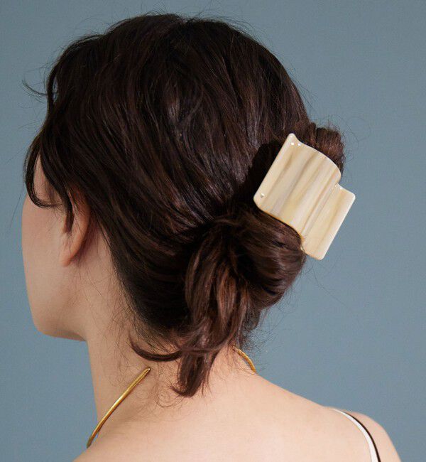 UNITED ARROWS green label relaxing「【WEB限定】スクエアマーブル ヘアクリップ」|ヘアバンド|