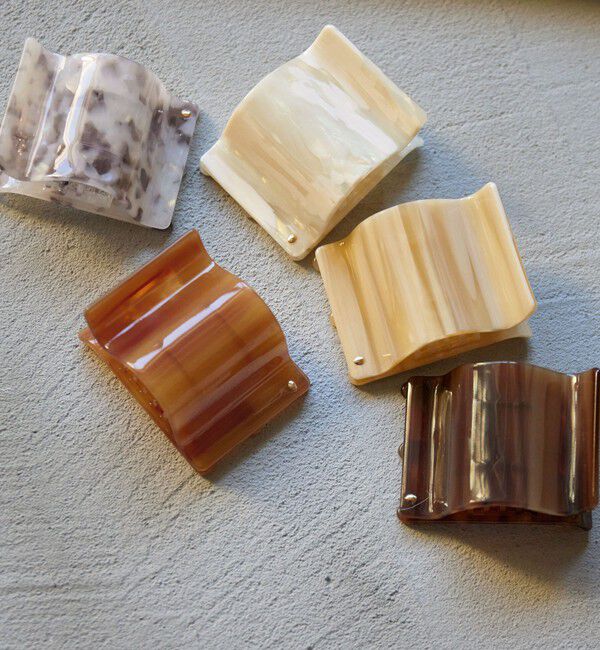 UNITED ARROWS green label relaxing「【WEB限定】スクエアマーブル ヘアクリップ」|ヘアバンド|